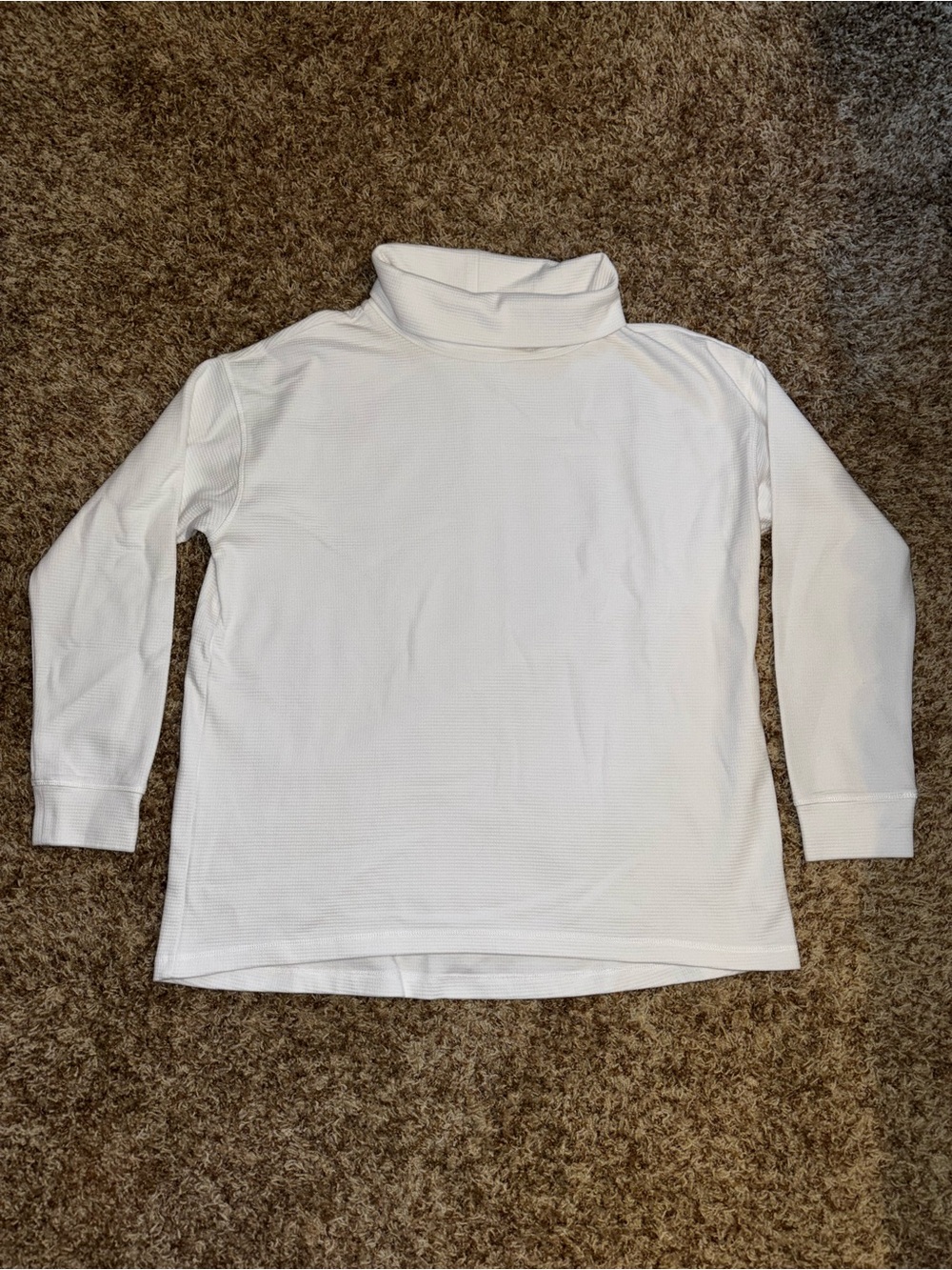 Lands' End Women's White Turtleneck Sweater